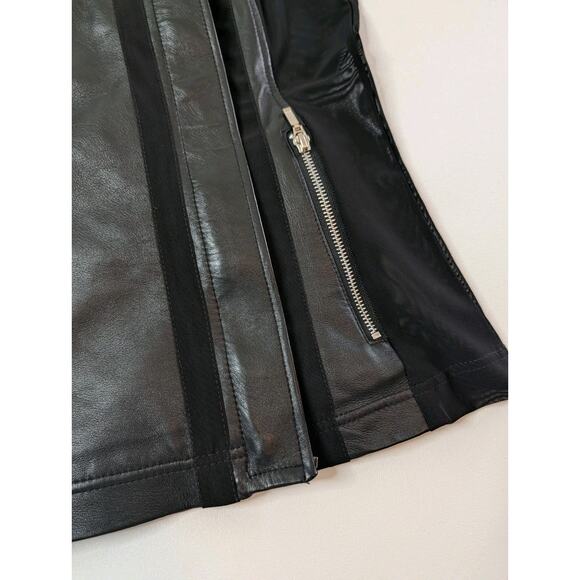 Anatomie Leather And Mesh Moto Style Vest Black Size Small - Picture 3 of 10